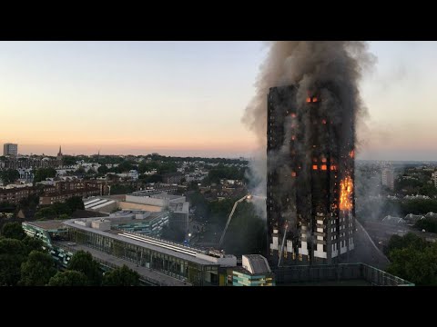 شاهد سقوط قتلى في حريق هائل يلتهم برجًا سكنيًا من 27 طابقًا غربي لندن