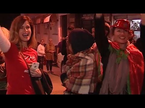 احتفالات كبيرة في المغرب وتونس بعد التأهل لمونديال روسيا