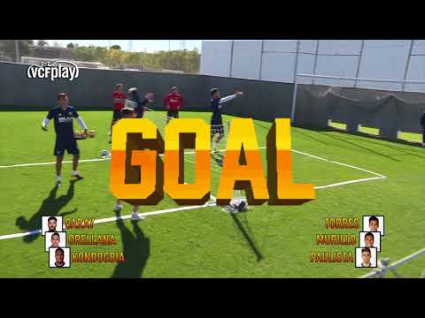 شاهد تحدي مثير بين لاعبى فالنسيا فى المران