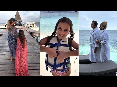 جويل مردينيان في إجازة مع عائلتها على البحر في جزر المالديف