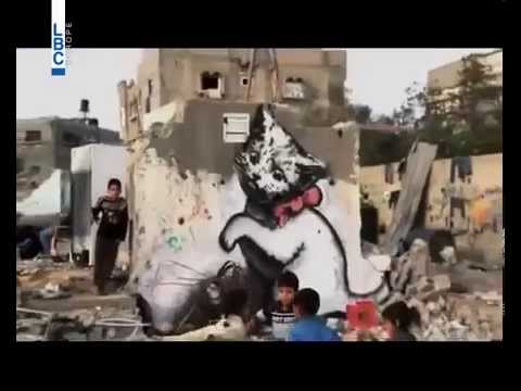 بريطاني يحول منازل غزة المدمّرة إلى لوحة فنية