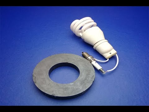 مولد الطاقة مجاني يضيئ لمبة 220 فولت