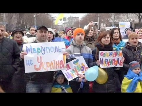 تظاهرات في ماريوبول دعما لحكومة كييف