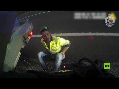 أسترالي يفلت من مخالفة السرعة بعد معركة مع ثعبان في السيارة