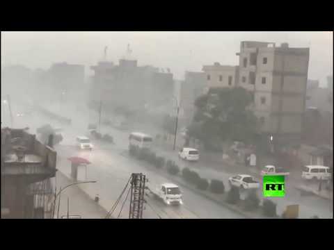 أمطار صيفية غزيرة في مدينة القامشلي