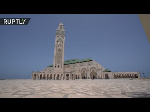 شاهد إعادة افتتاح مسجد الحسن الثاني في الدار البيضاء المغربية