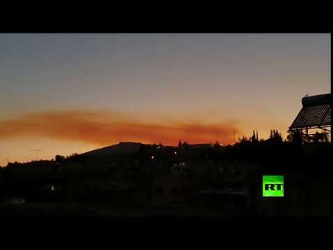 كاميرات العاصمة السورية ترصد الدخان الناجم عن انفجار بيروت