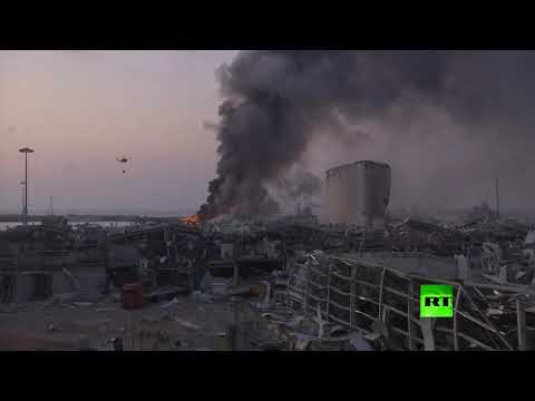 اللقطات الأولى لـالانفجار الكبير في العاصمة اللبنانية بيروت