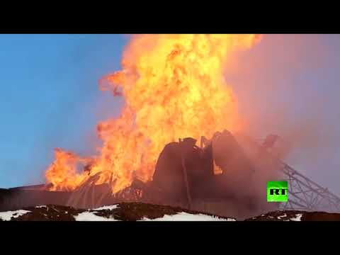 اندلاع حريق في بئر نفطية بمنطقة أورينبورغ الروسية