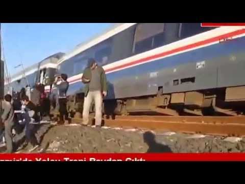 بالفيديو انحراف قطار ركاب تركي عن مساره