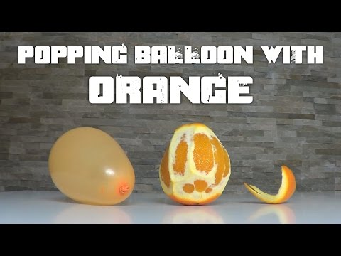 شاهد كيفية تفجير بالونًا بقشر البرتقال