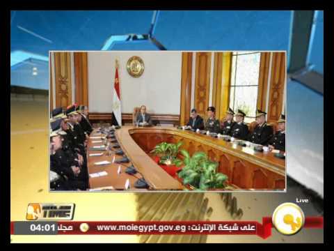 بالفيديو الرئيس السيسي يجتمع مع وزير الداخلية ورئيس المخابرات العامة