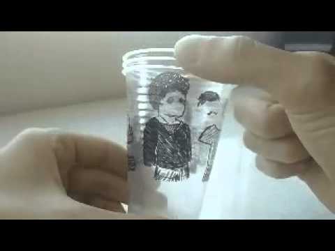 خدع ممتعة بالأكواب البلاستيك الشفافة