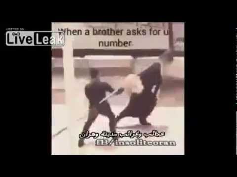 منتقبة تختطف هاتف شاب وتفر هاربة