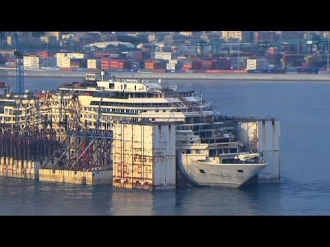 فيديو سفينة كوستا كونكورديا تجري آخر رحلة