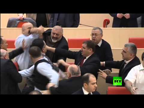 شجار عنيف في البرلمان الجورجي