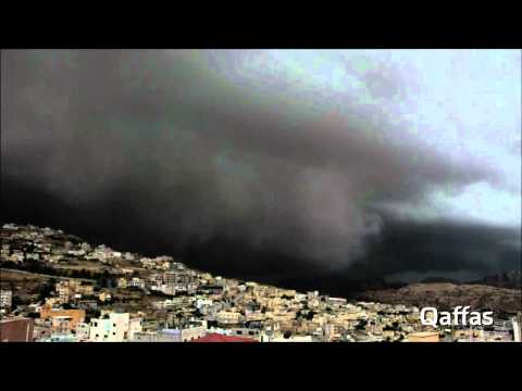 العاصفة هدى تغطي سماء الأردن