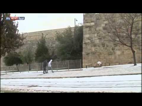 تزايد تساقط الثلوج على المناطق الفلسطينة
