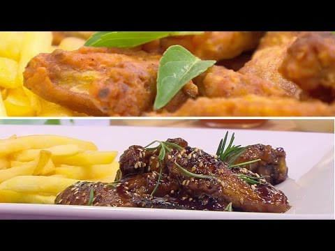 طريقة عمل أجنحة دجاج بالعسل والباربكيو  ووصفات أخري